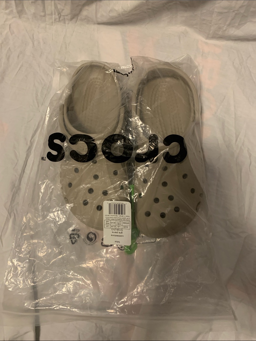 CROCS Classic Clog in Khaki Mens 9 Womans 11 BNWT